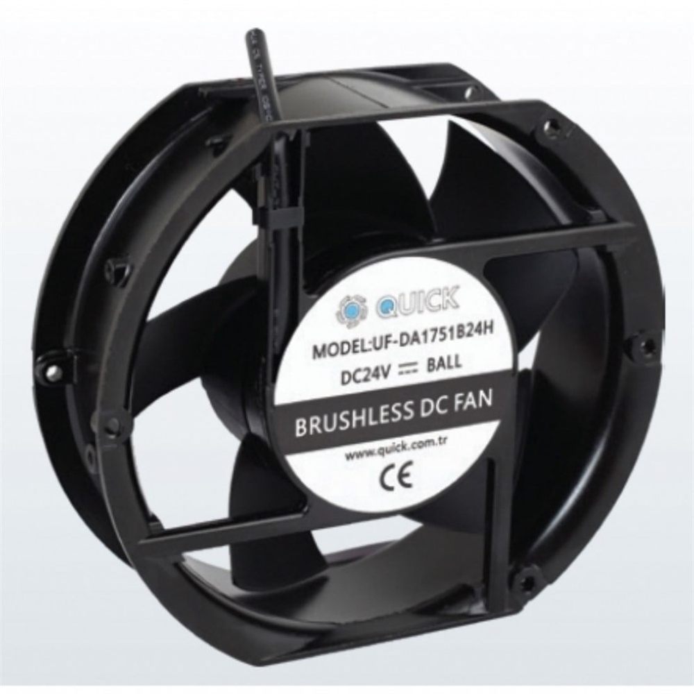 Quick 172x150x51 Rulmanlı Metal Kasa Fan 24VDC - UF-DA1751B24H