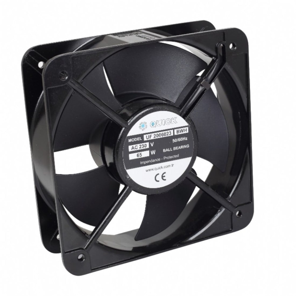 Quick 200x200x60 Rulmanlı Metal Kasa Fan 230VAC - UF-2006023 BWH