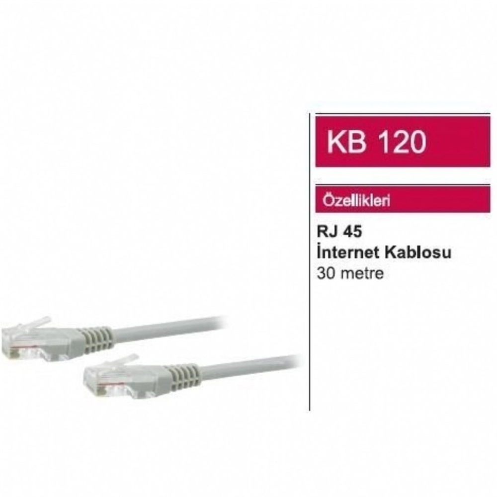 RJ 45 İNTERNET KABLOSU 30 MT KB 120A