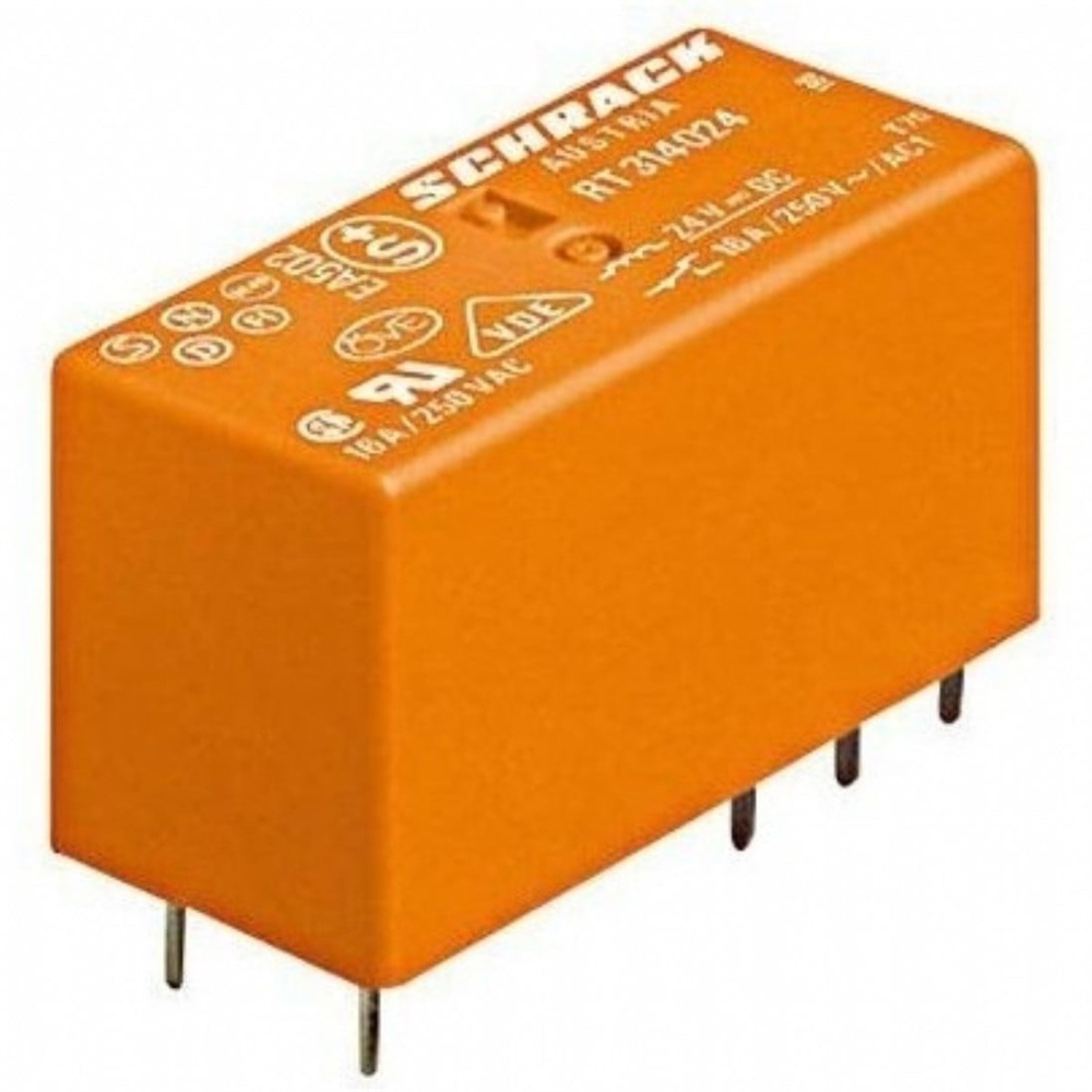 Schrack RT 424024 24Vdc 2C/O 08A PCB Rölesi 8 Pin