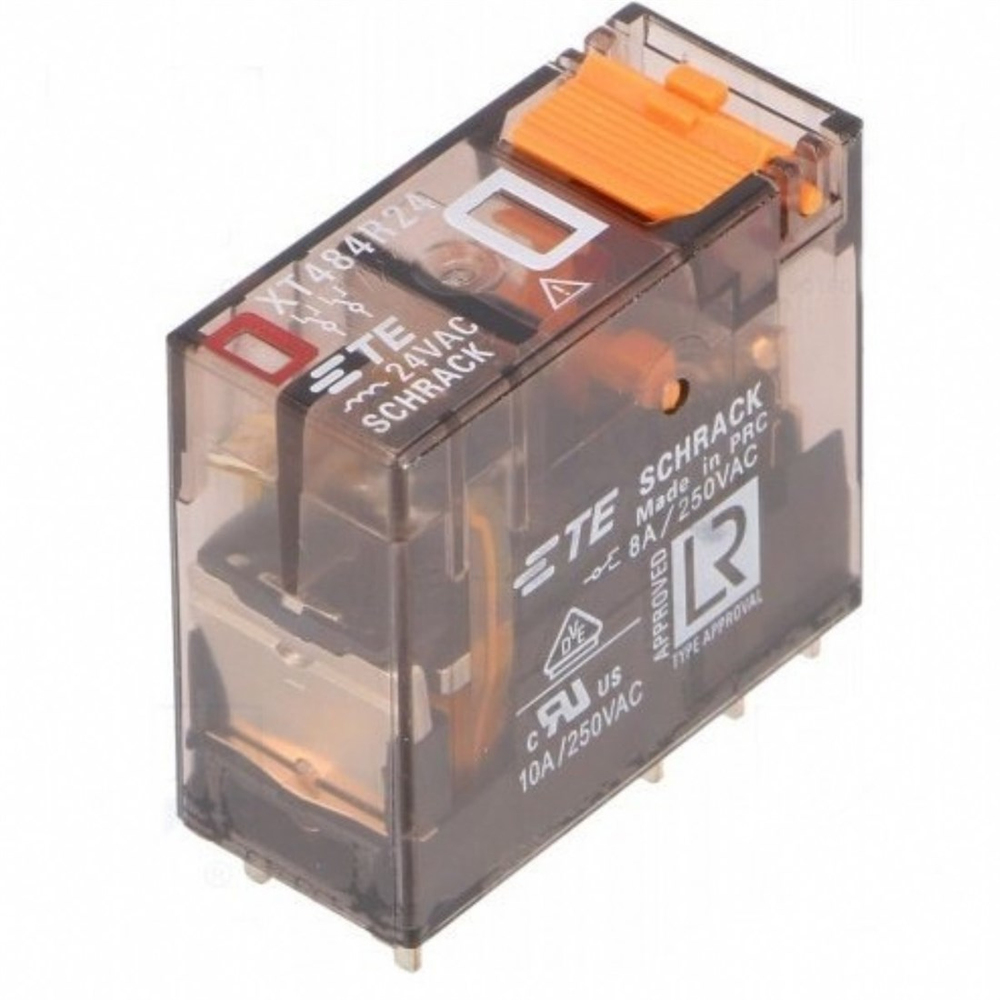 Schrack XT484R24 024 VAC 2 C/O 08A End. Röle T. Buton+KD