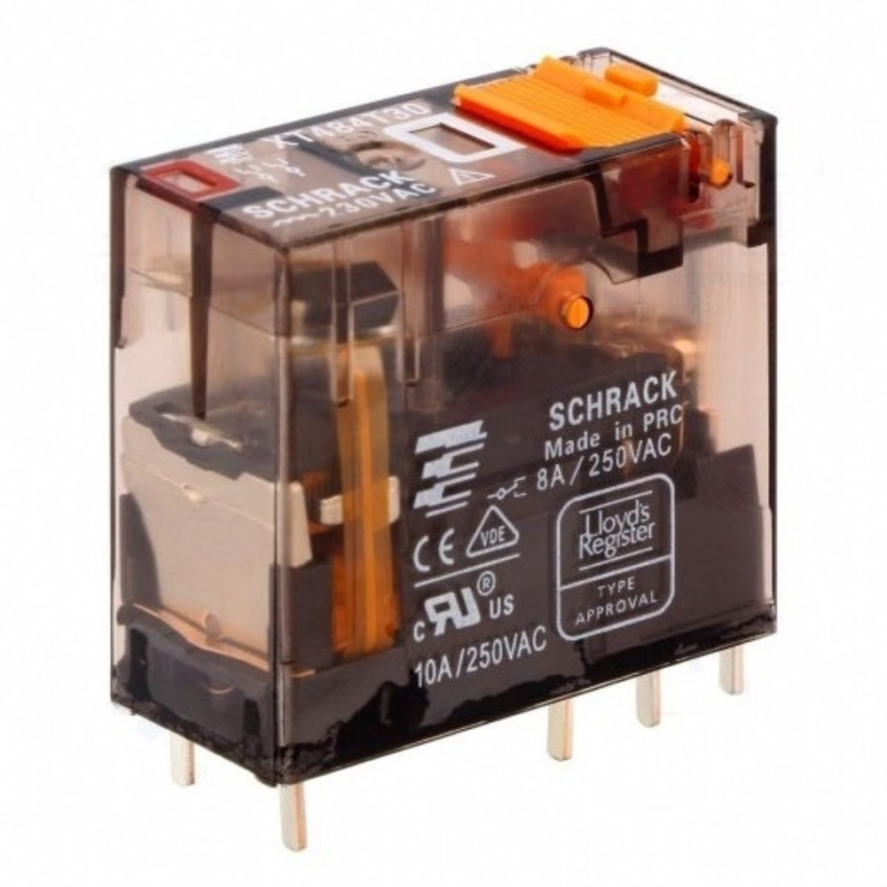 Schrack XT484T30 230 VAC 2 C/O 08A End. Röle T. Buton+KD
