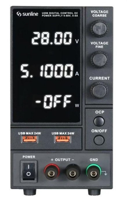 Sunline U206 0-60V 5A Programlanabilir Güç KaynağıSUNLİNEIsı Ayarlı Havya İstasyonları (Dijital/Analog)