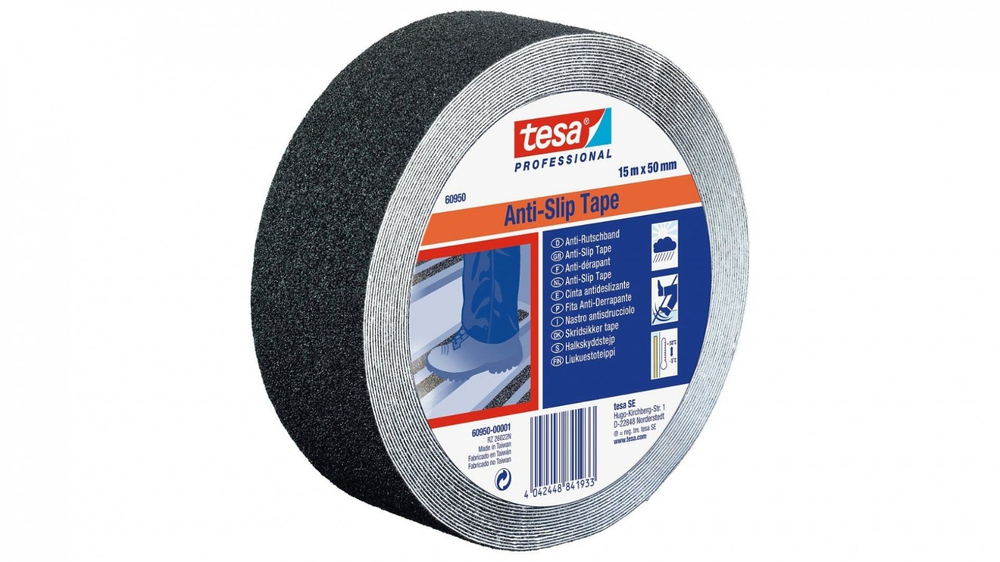 Tesa 60950 Kaydırmaz Bant 50 mm x 15 m Siyah Anti Slip Zemin Güvenlik BandıTESAKaydırmaz Bantlar