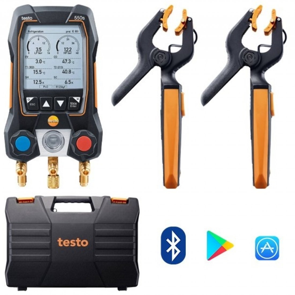 Testo 550S Dijital Manifold - Çantalı ve Bluetooth