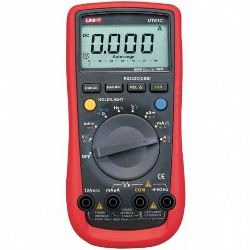 Unit UT 61C Digital Multimetre Rs 232 Bag.