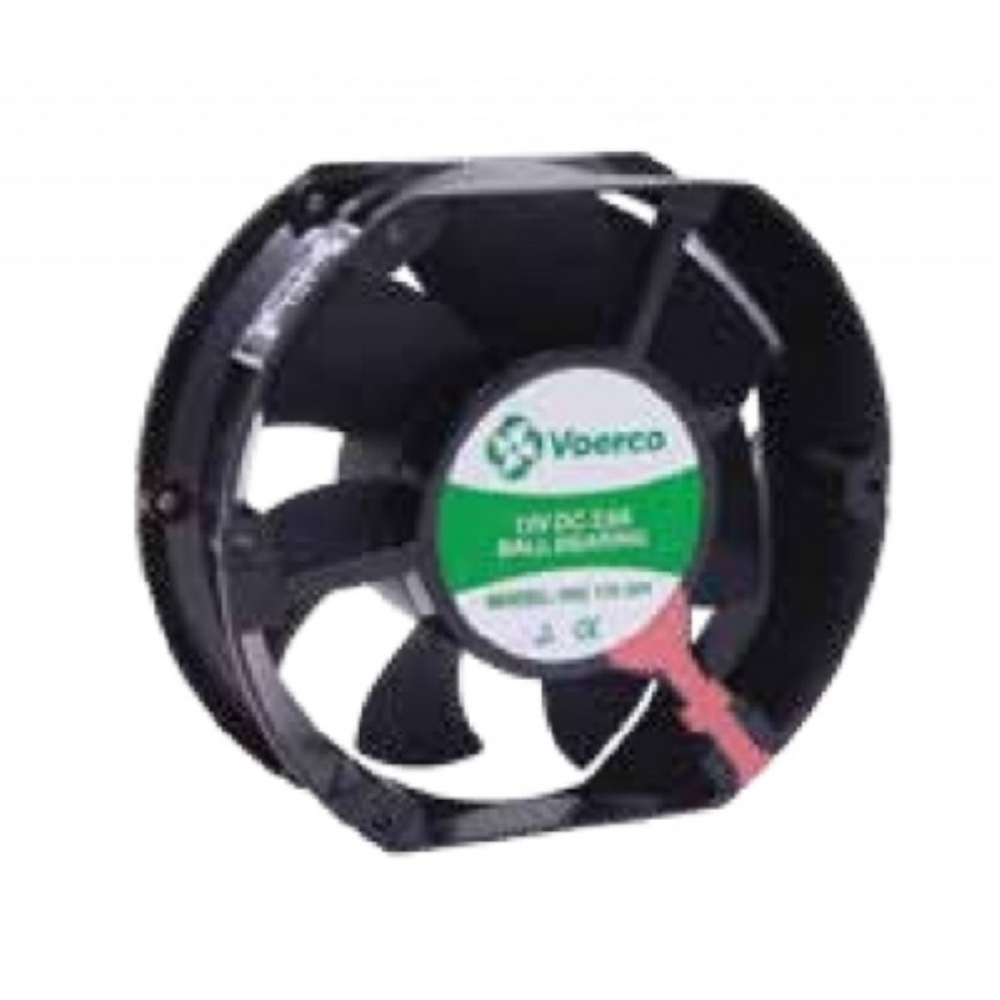 Voerco 172x150x51 DC 12V Rulmanlı Kare Fan