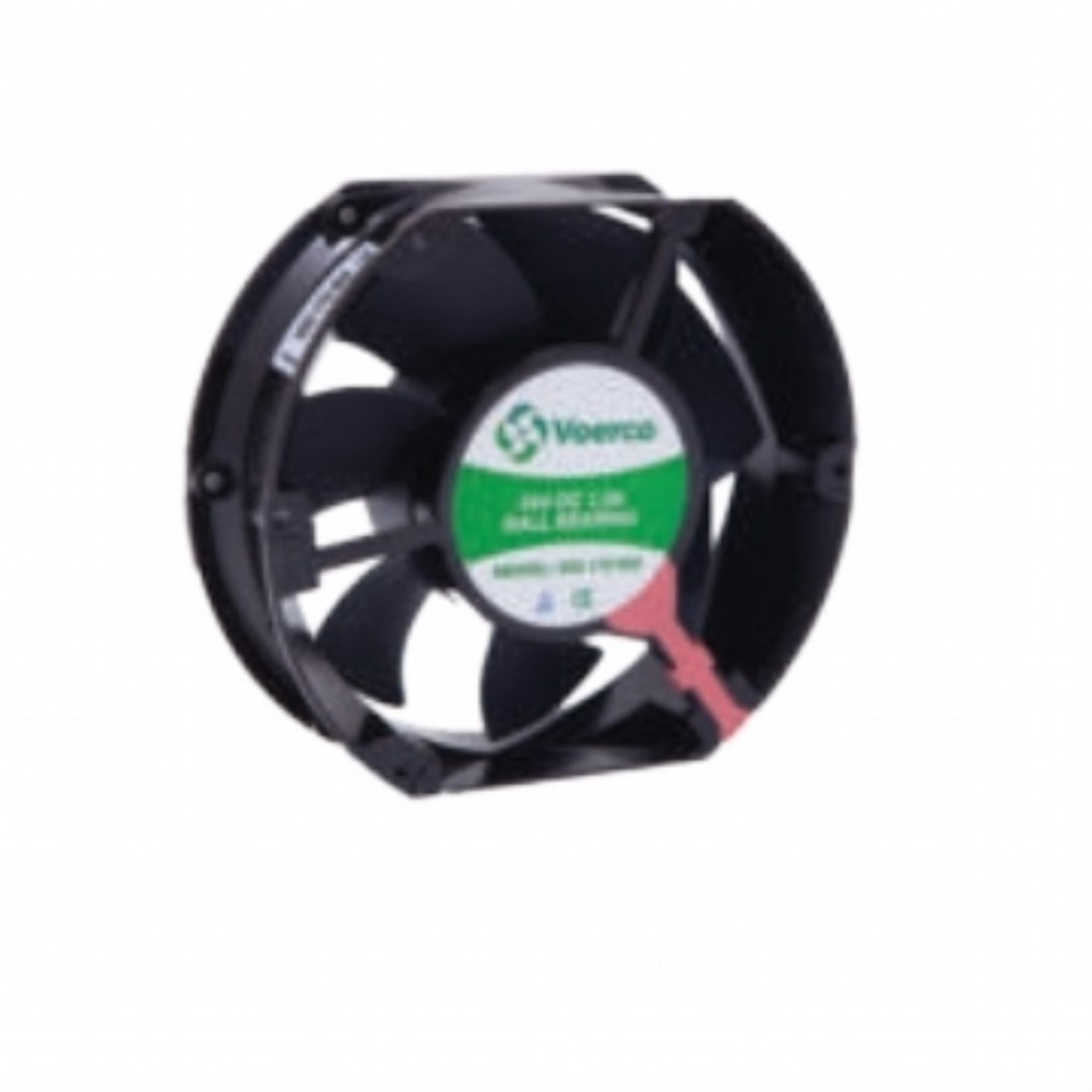 Voerco 172x150x51 DC 24V Rulmanlı Kare Fan