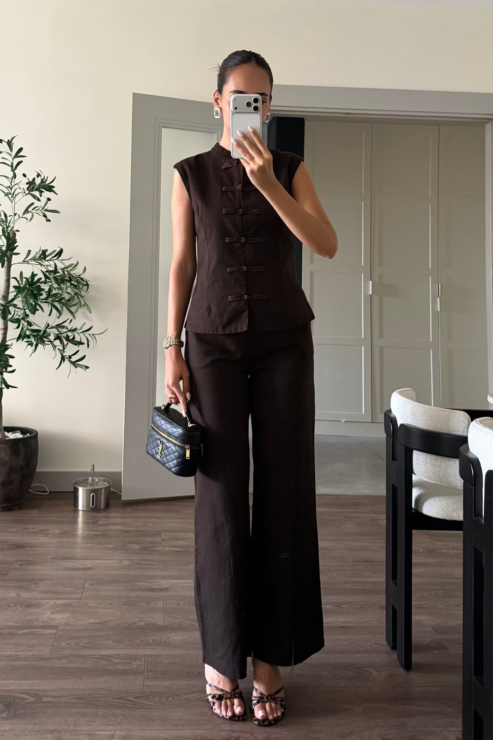Acı Kahve Napolyon Yelek Takım - Kadın Takım Modelleri - Nazliye Moda | Kadın Giyim Modası