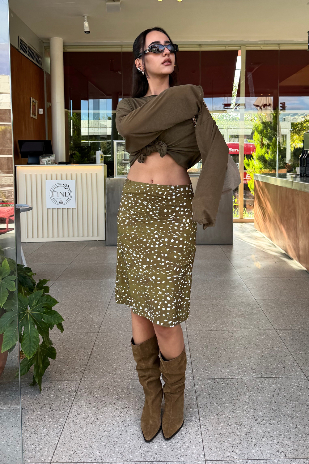 Bambi Desen Midi Etek - Kadın Etek Modelleri - Nazliye Moda | Kadın Giyim Modası
