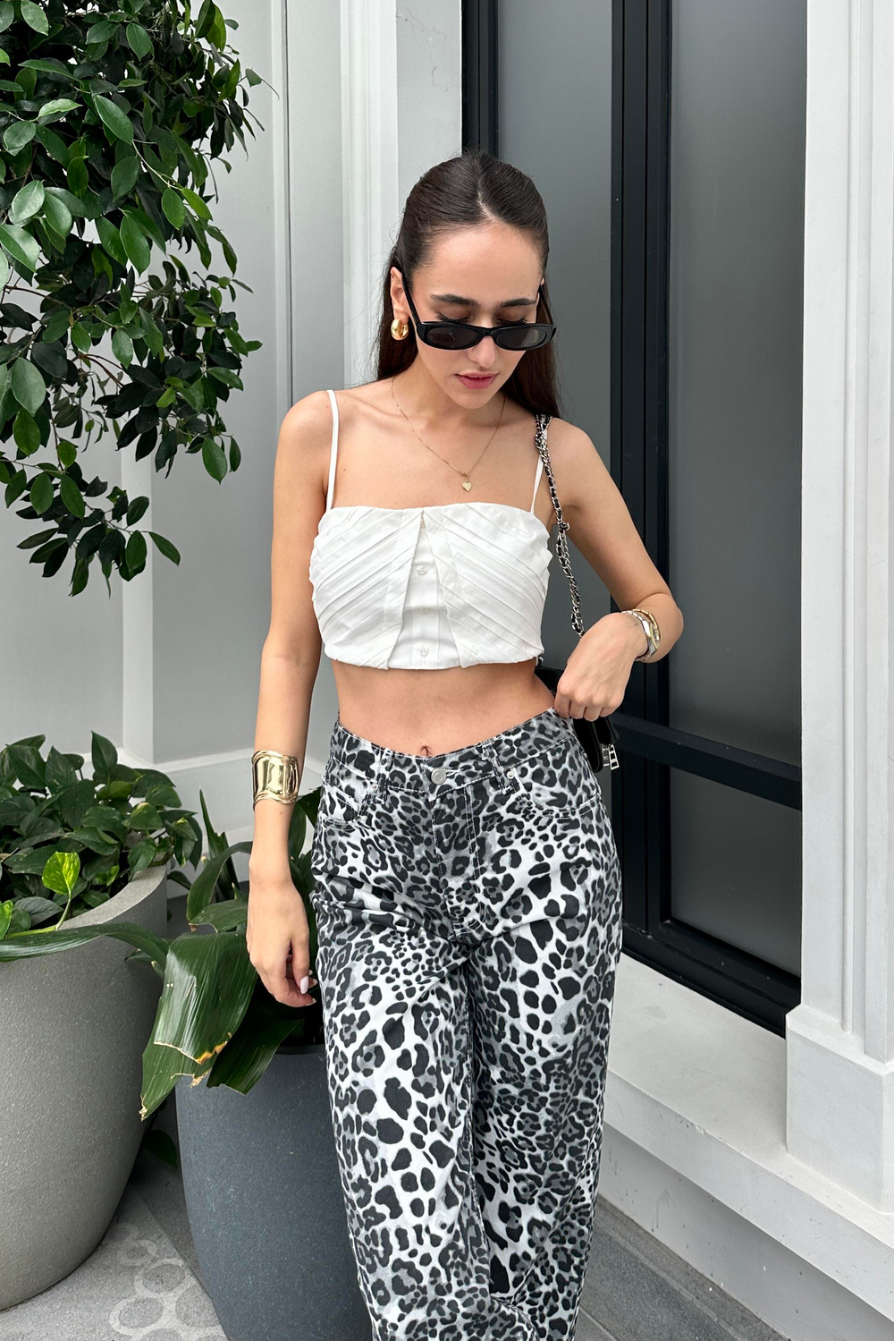 Beyaz İp Askı Crop Büstiyer - Kadın Bluz Modelleri - Nazliye Moda - Kadın Giyim Modası