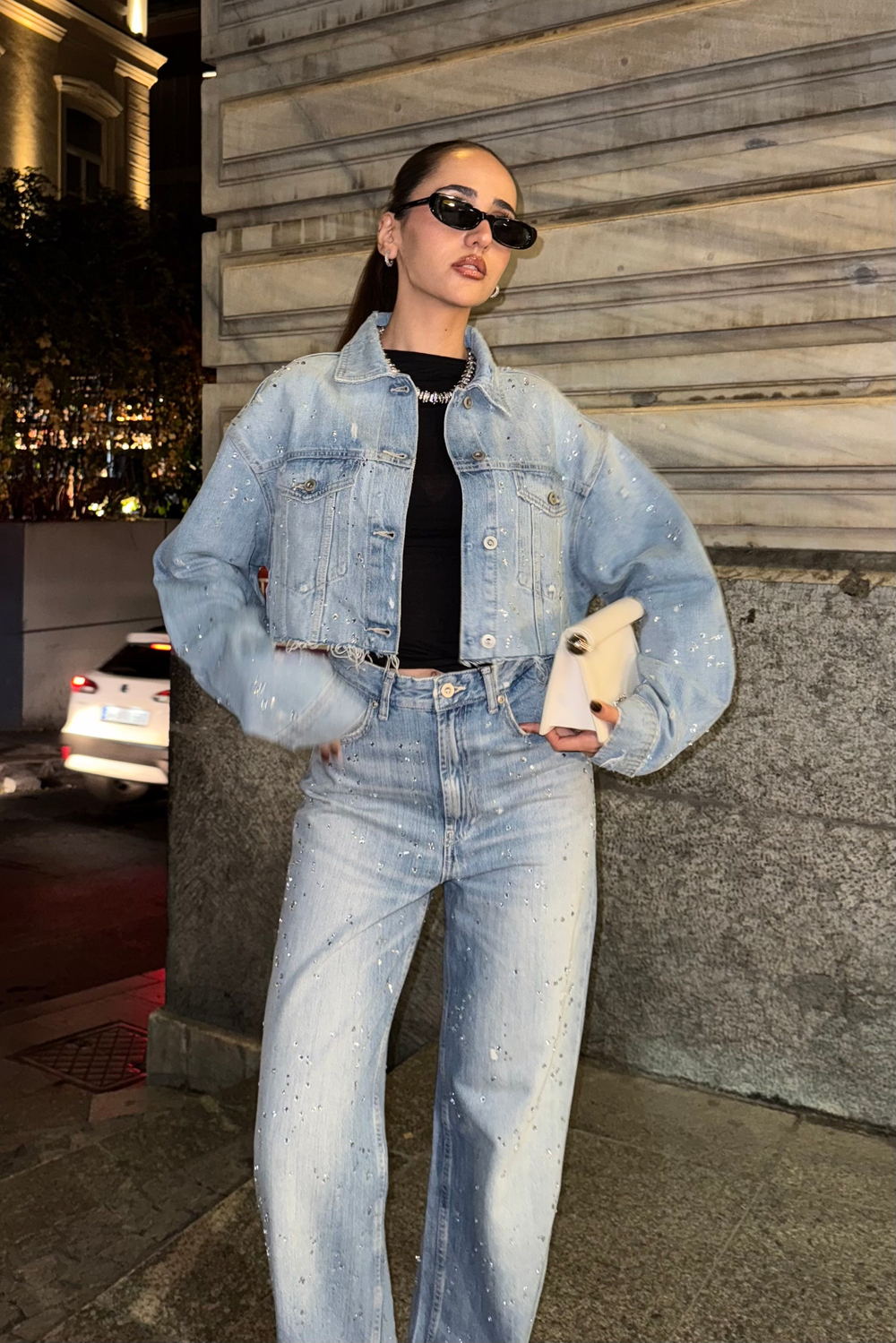 Dağınık Taş Baskılı Premium Ceket - Kadın Ceket Modelleri - Nazliye Moda | Kadın Giyim Modası
