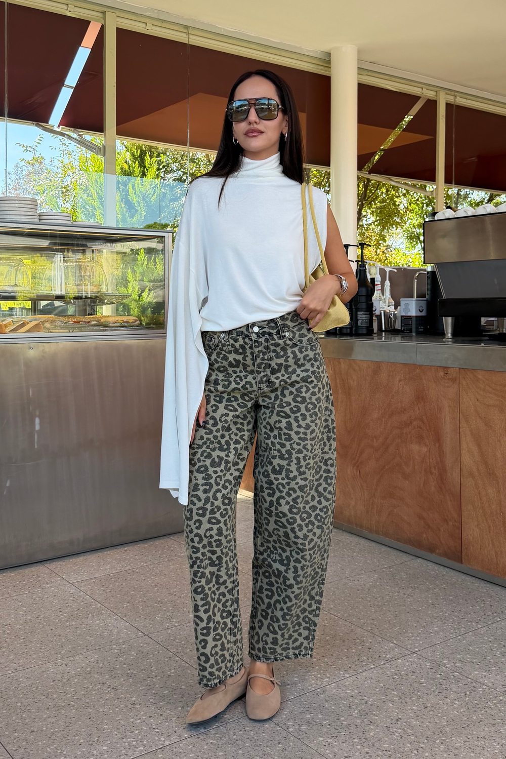Kahve Barrel Leopar Jean - Kadın Pantolon Modelleri - Nazliye Moda | Kadın Giyim Modası