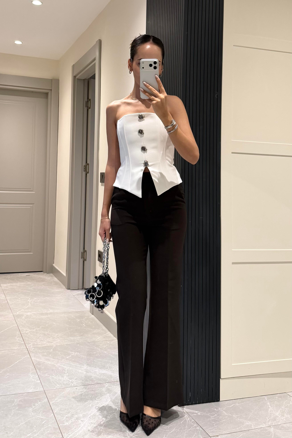 Kahverengi Toka Detay Premium Pantolon - Kadın Pantolon Modelleri - Nazliye Moda | Kadın Giyim Modası