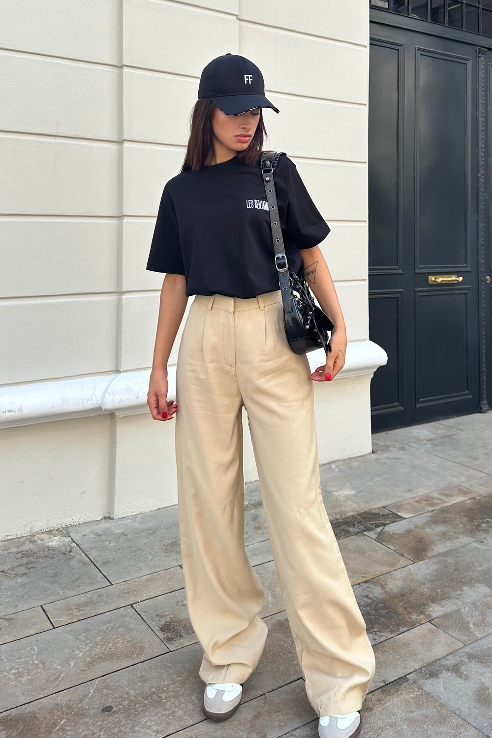 Taba Pileli Palazzo Kumaş Pantolon - Kadın Pantolon Modelleri - Nazliye Moda | Kadın Giyim Modası