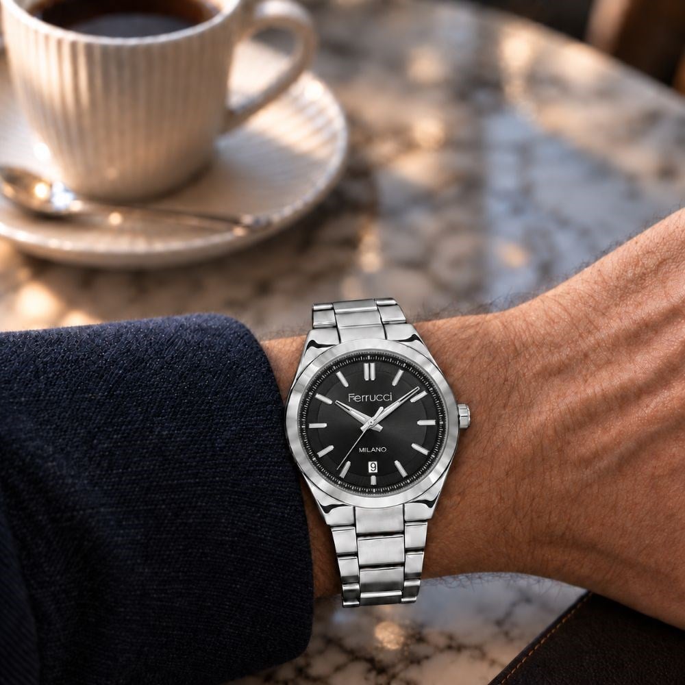 Ferrucci FER.03746M.03 Çelik Kordon Erkek Kol Saati