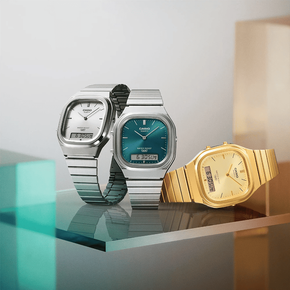 Casio, AQ-240E-7A, Unisex Saat, Casio RETRO AQ-240E-7A Kol Saati