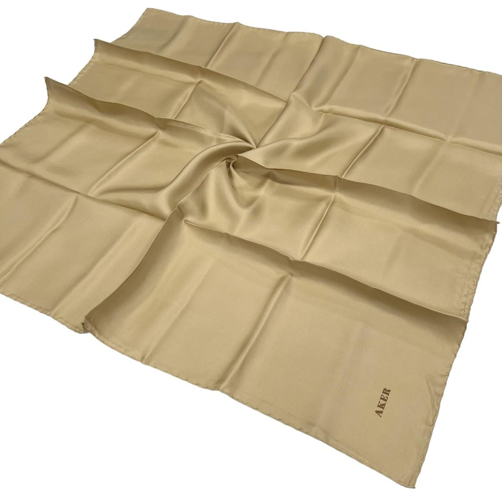 Aker Düz İpek Eşarp Twill - Camel 964