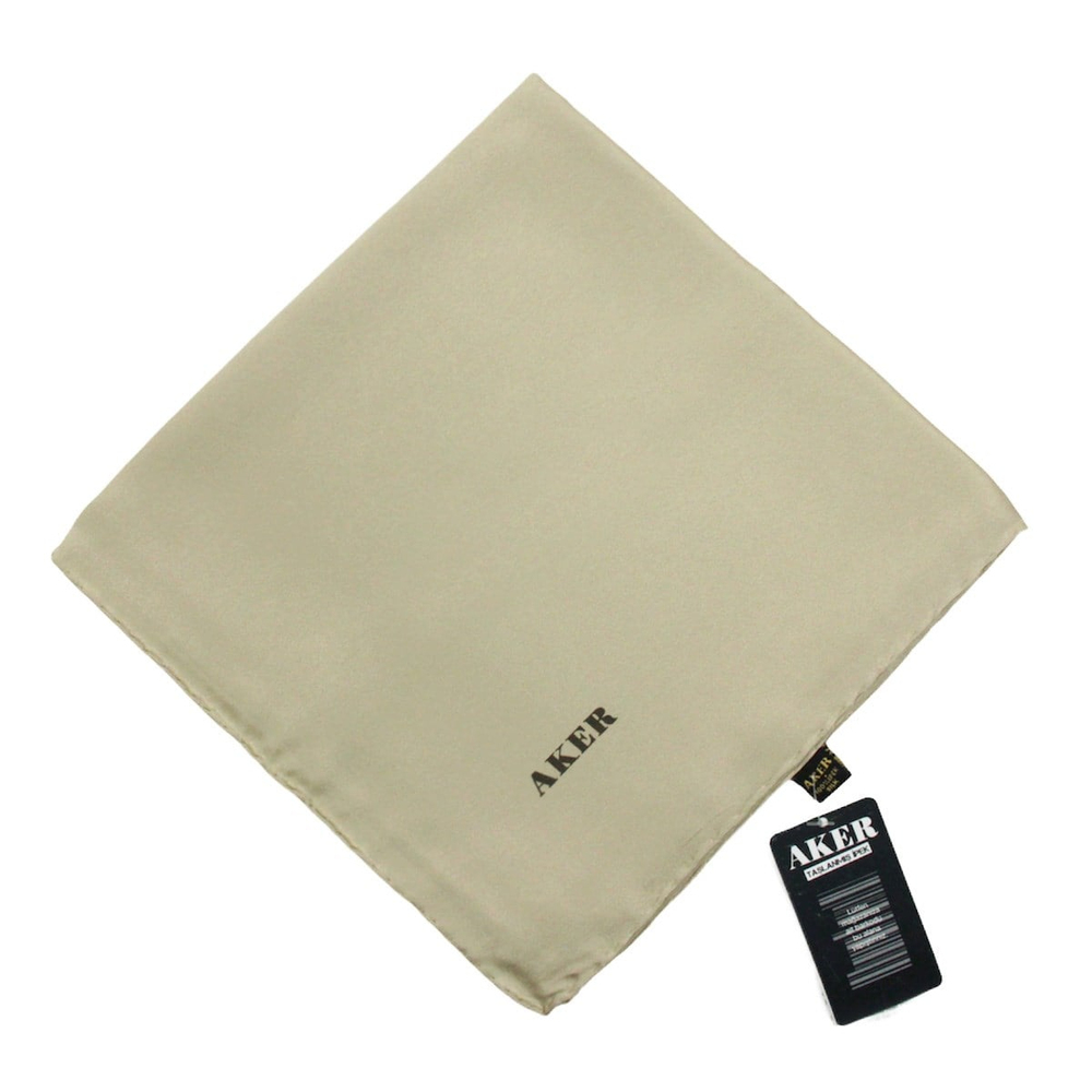 Aker Düz Taşlanmış İpek Eşarp - Soft Bej 355