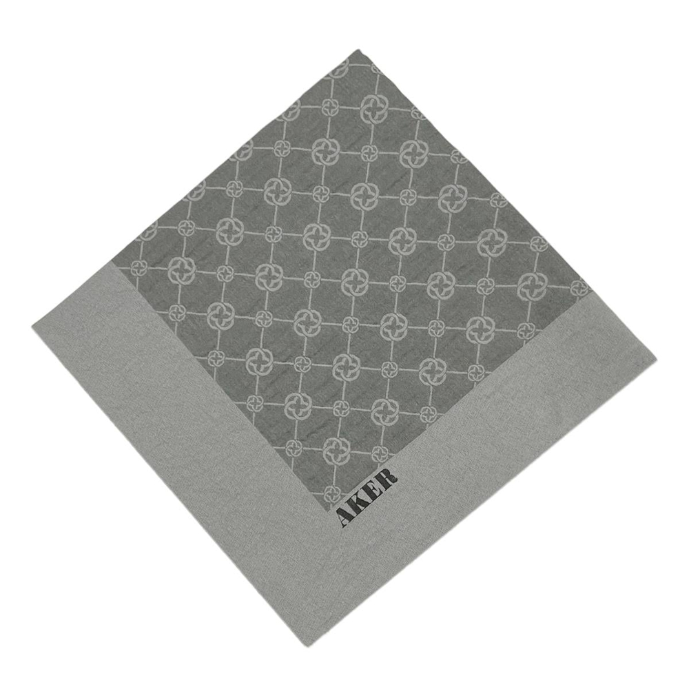 Aker Elegance Monogram Eşarp - Antrasit 975