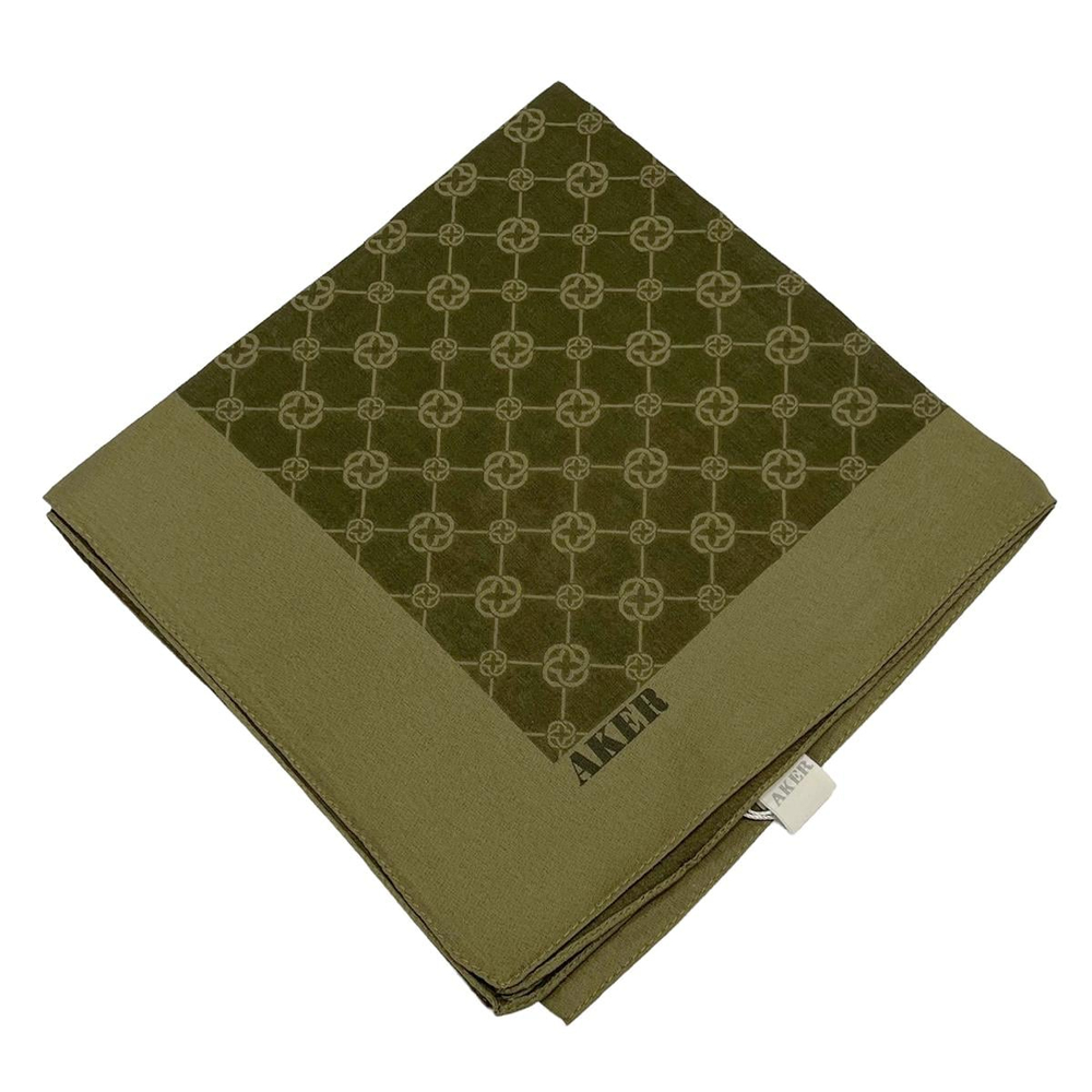 Aker Elegance Monogram Eşarp - Haki 934