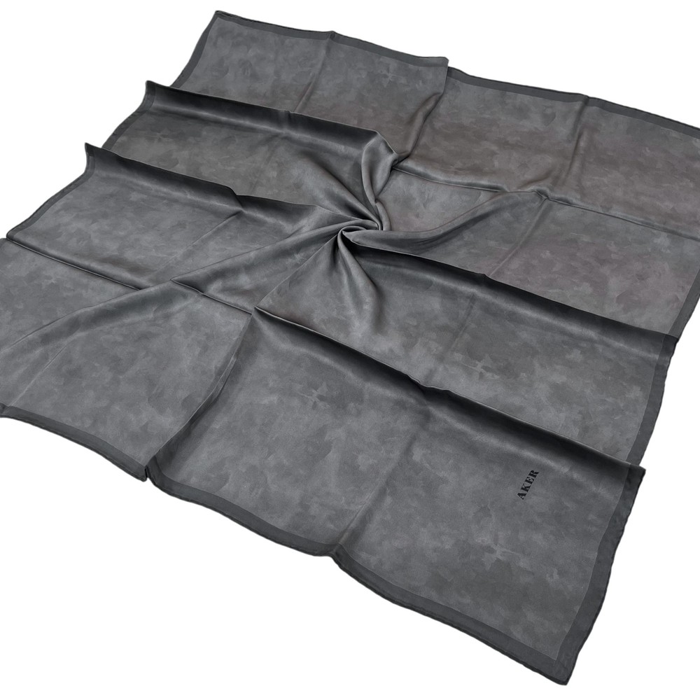 Aker İpek Eşarp - 7208704-372 Koyu Gri Büyük Boy Sura