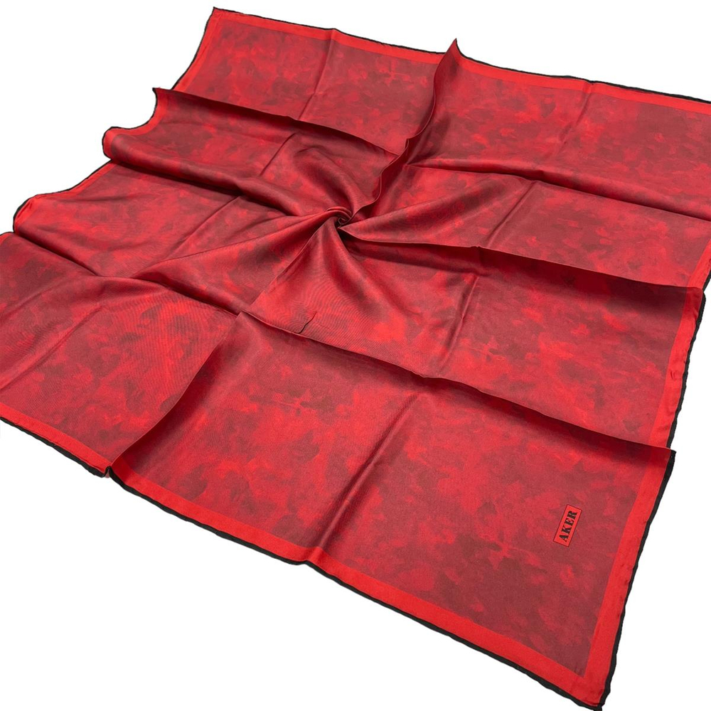 Aker İpek Eşarp - 7208713-917 Kırmızı Twill