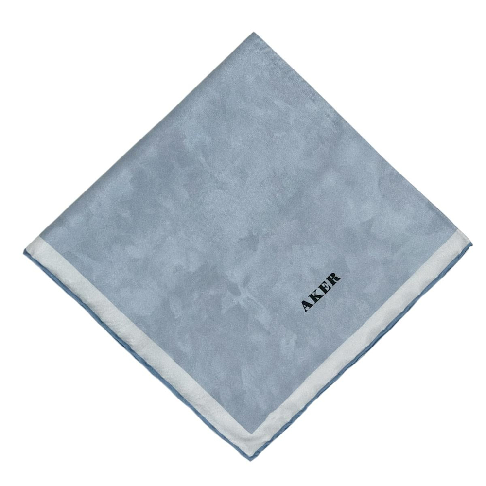 Aker İpek Eşarp - 7208713-921 Bebe Mavisi Twill
