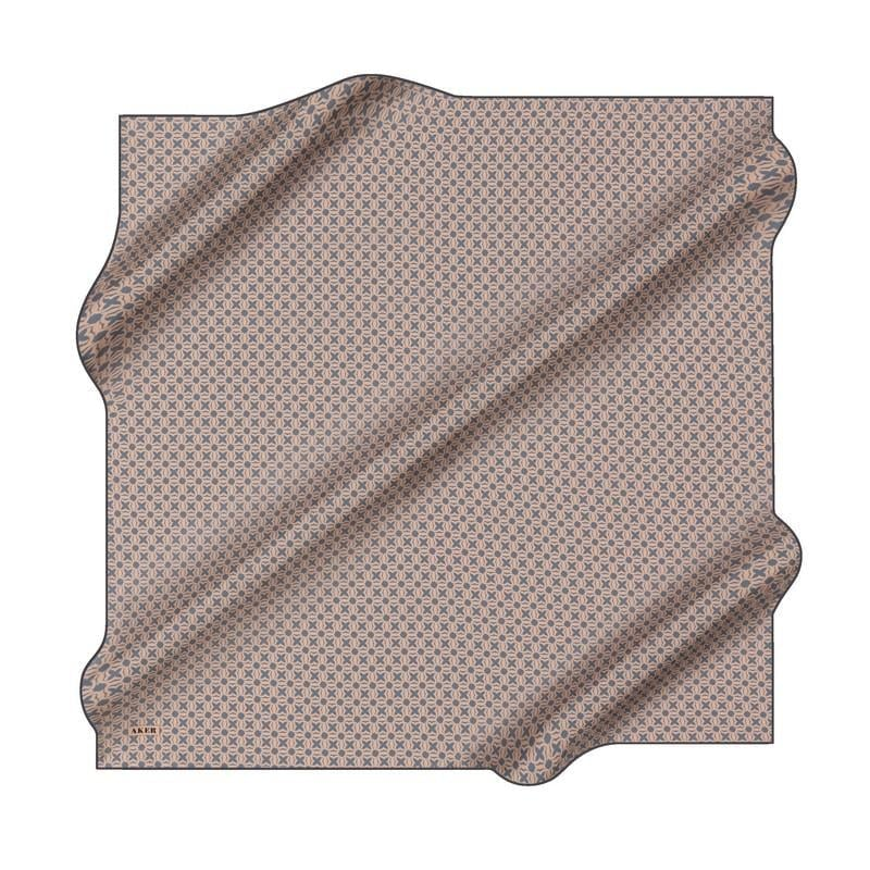 Aker İpek Eşarp - 8921713-923 Bej Mavi Twill