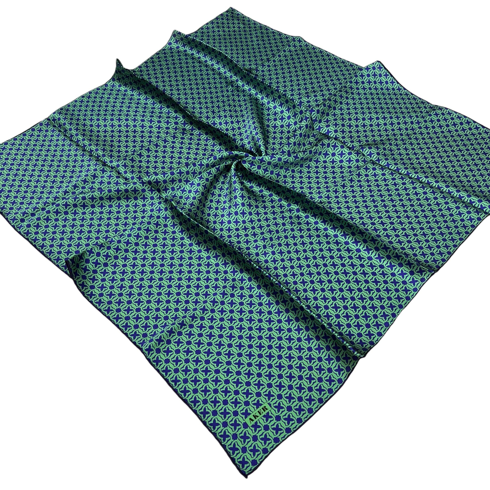 Aker İpek Eşarp - 8921713-992 Saks Yeşil Twill