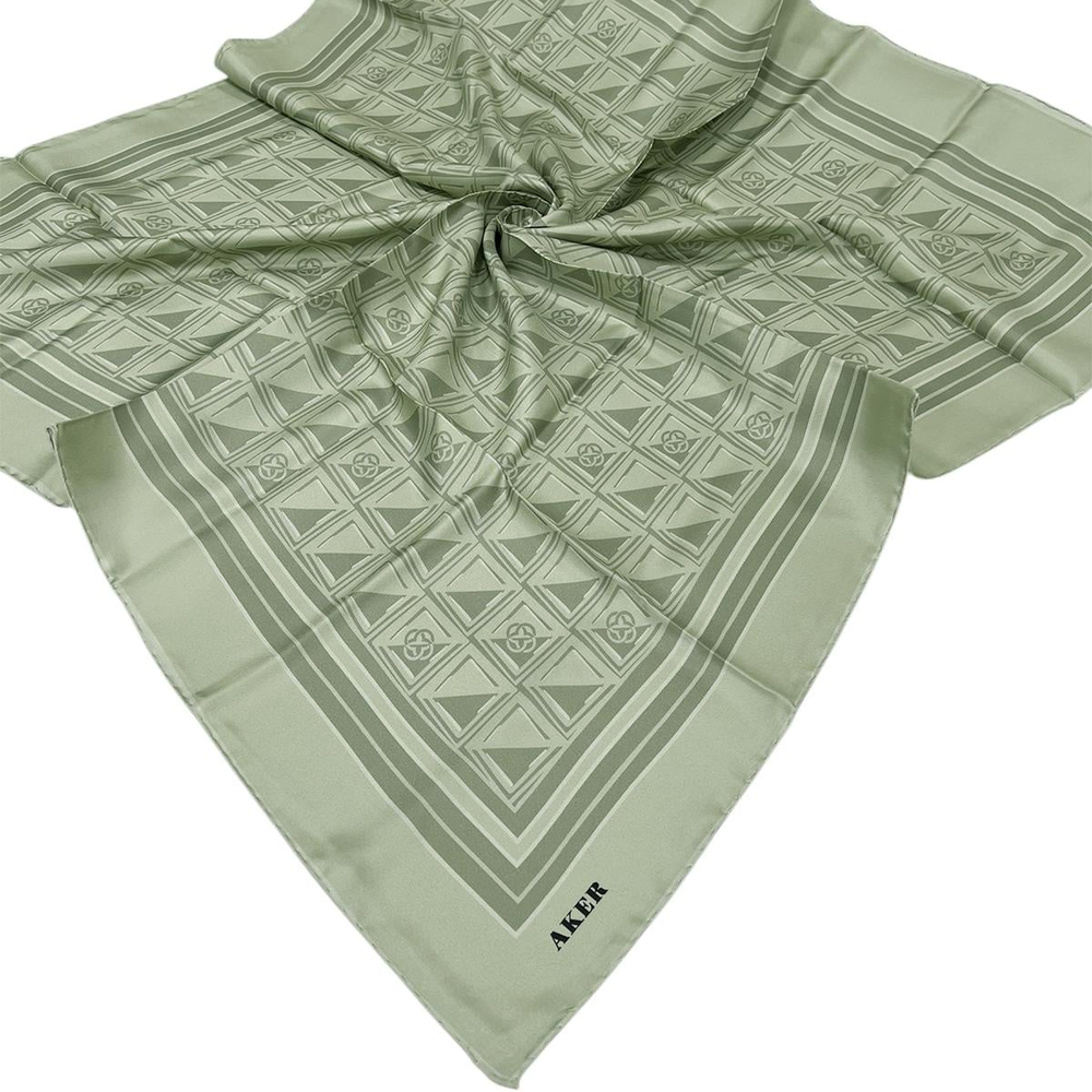 Aker İpek Eşarp - 8968713-952 Açık Çağla Twill