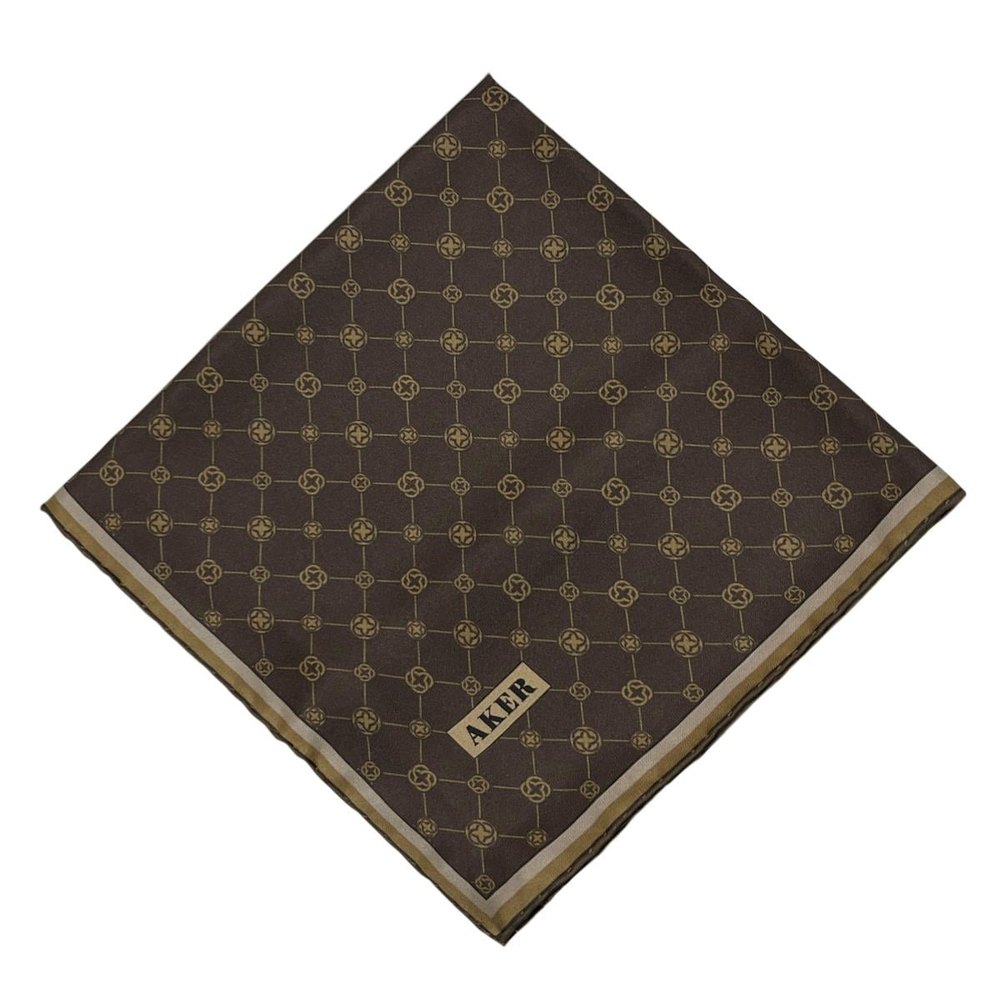 Aker İpek Eşarp - 8981713-933 Kahve Gold Twill