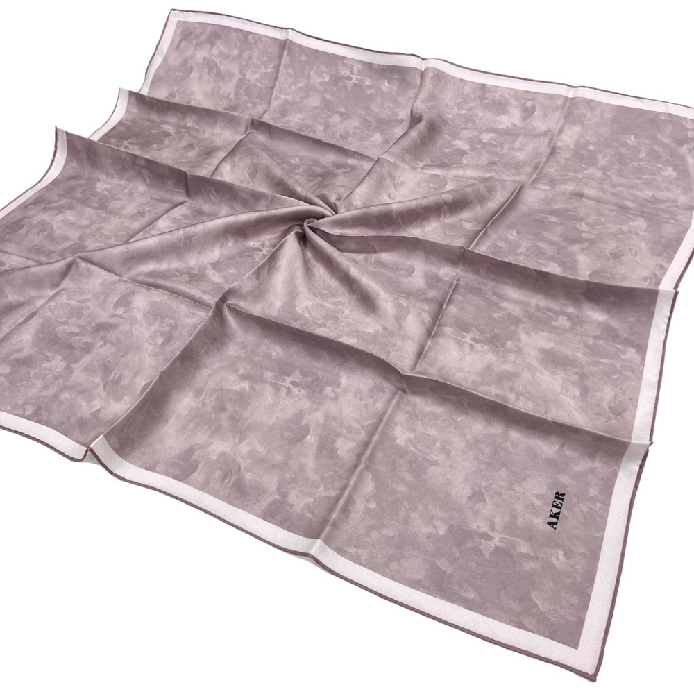 Aker İpek Eşarp Twill - Batik Desen - Gül Kurusu 991