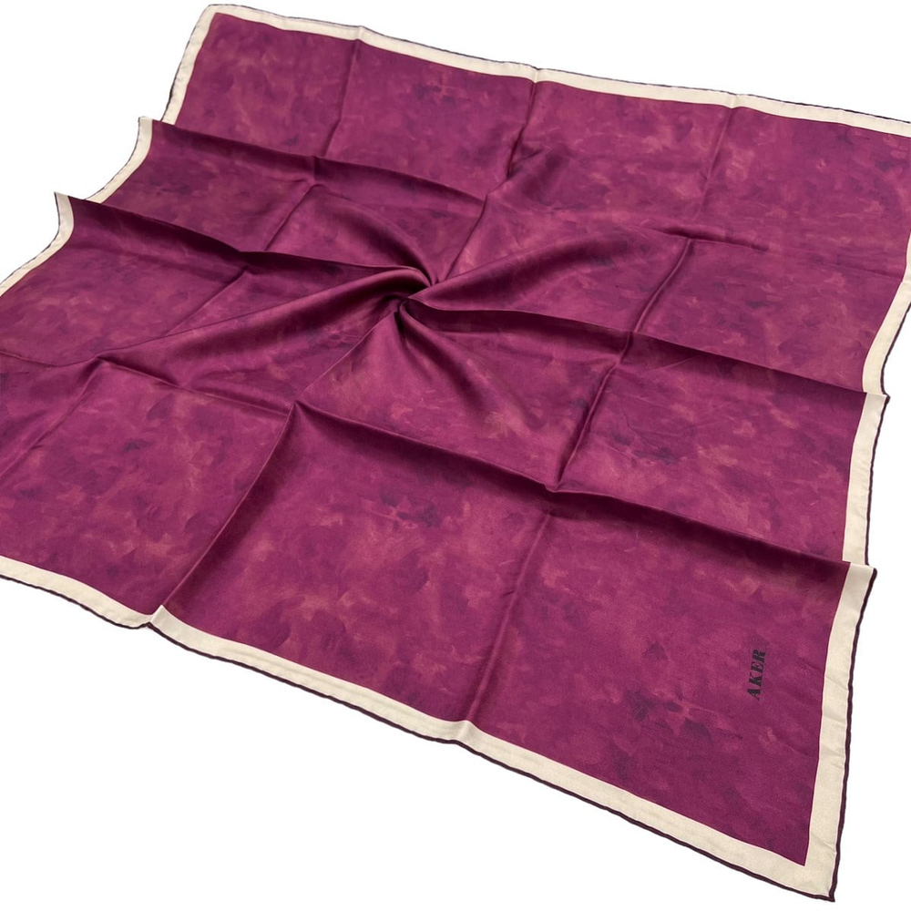 Aker İpek Eşarp Twill - Batik Desen - Mor 994
