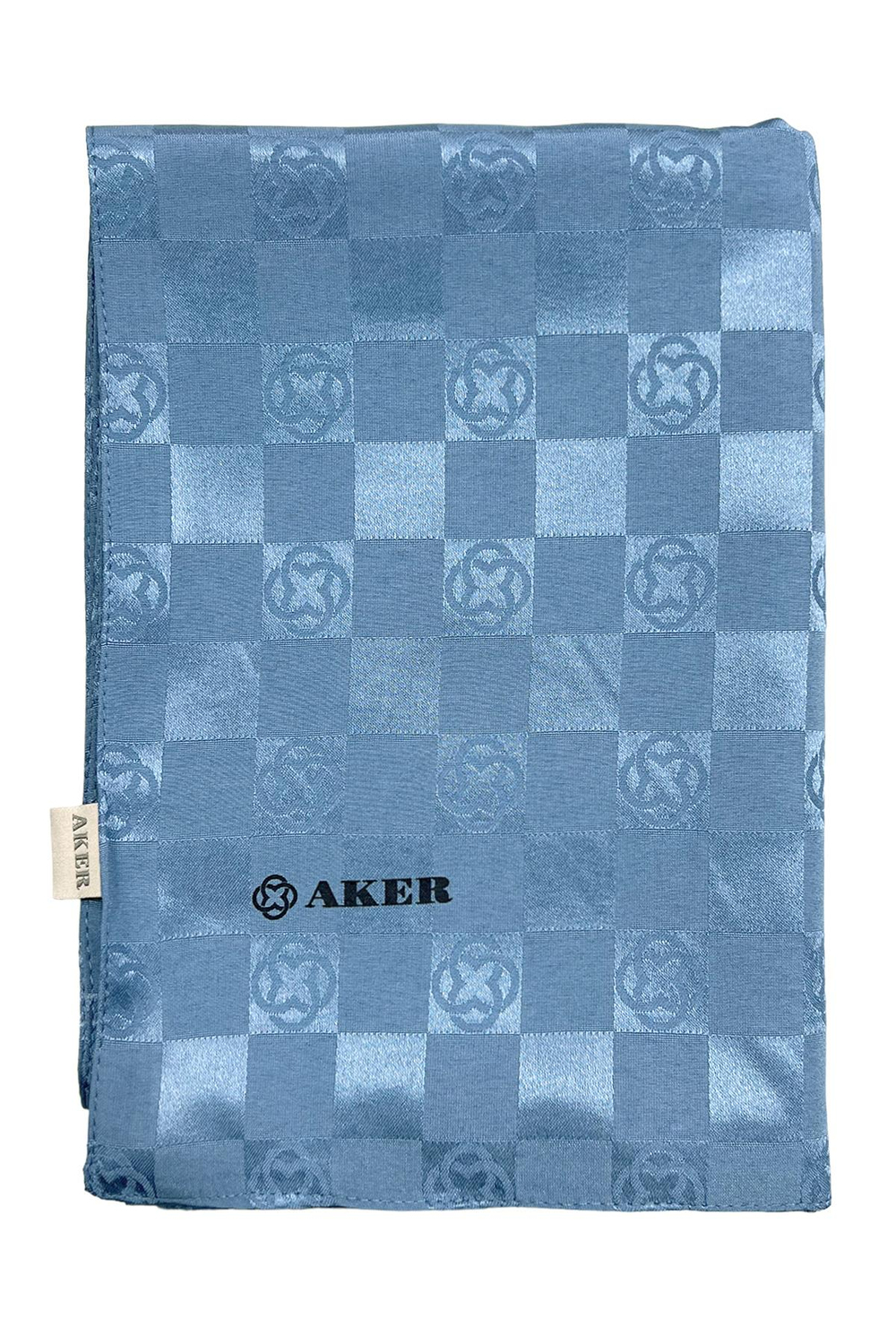 Aker Monogram Dama Şal - Mavi 922