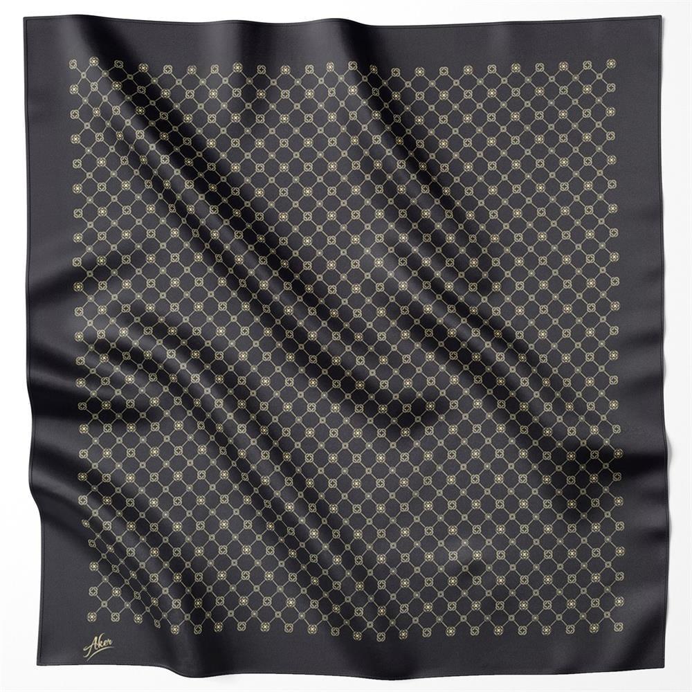 Aker Twill Eşarp - 7857795-918 Siyah Gold