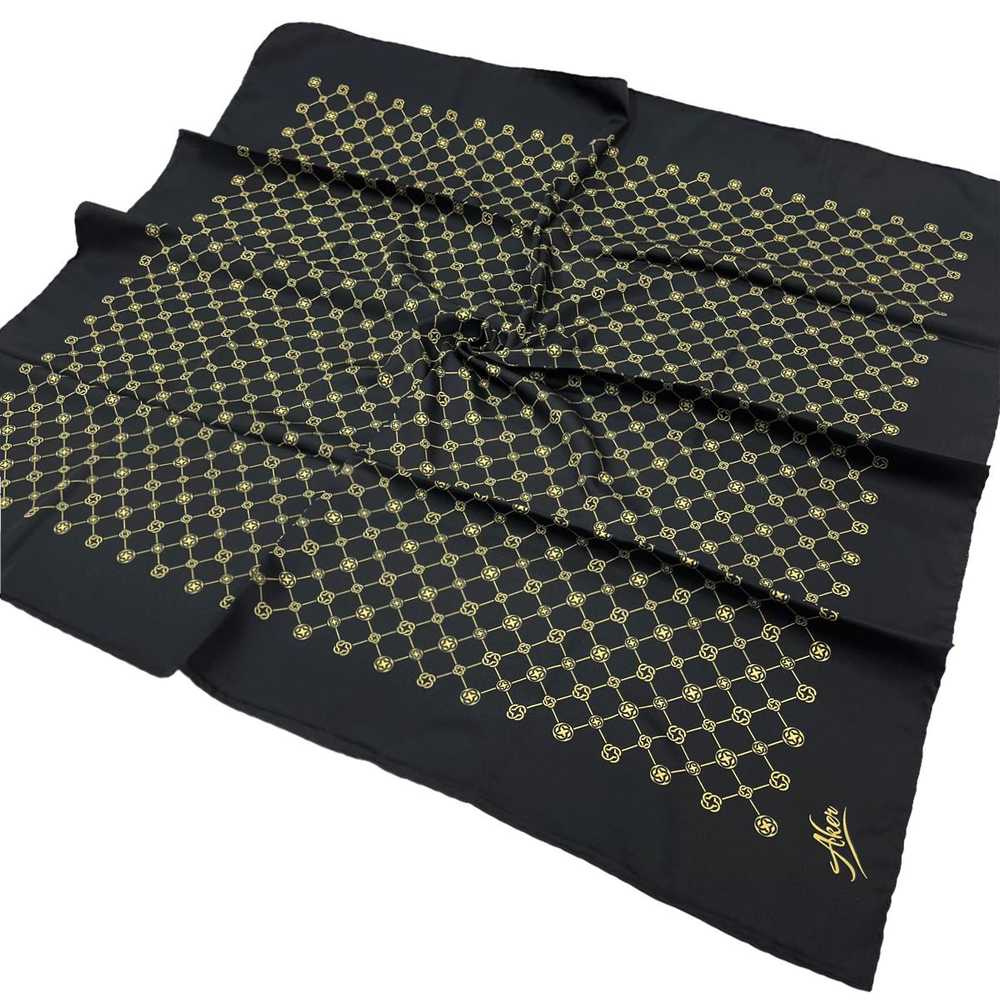 Aker Twill Eşarp - 7857795-918 Siyah Gold