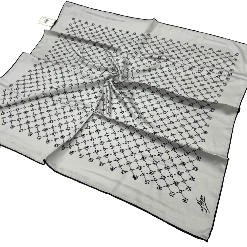 Aker Twill Eşarp - 7857795-919 Gri Siyah