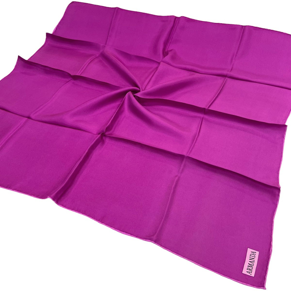 Armanda Düz İpek Eşarp Twill - Mor