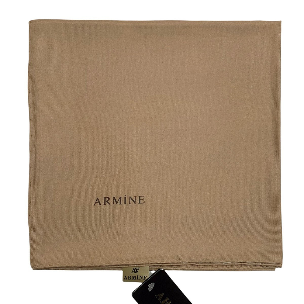 Armine Düz İpek Eşarp - 1266 Camel Twill