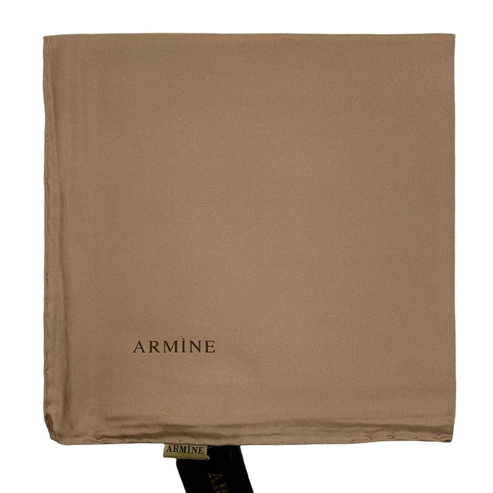 Armine Düz İpek Eşarp - 1276 Sütlü Kahve Twill