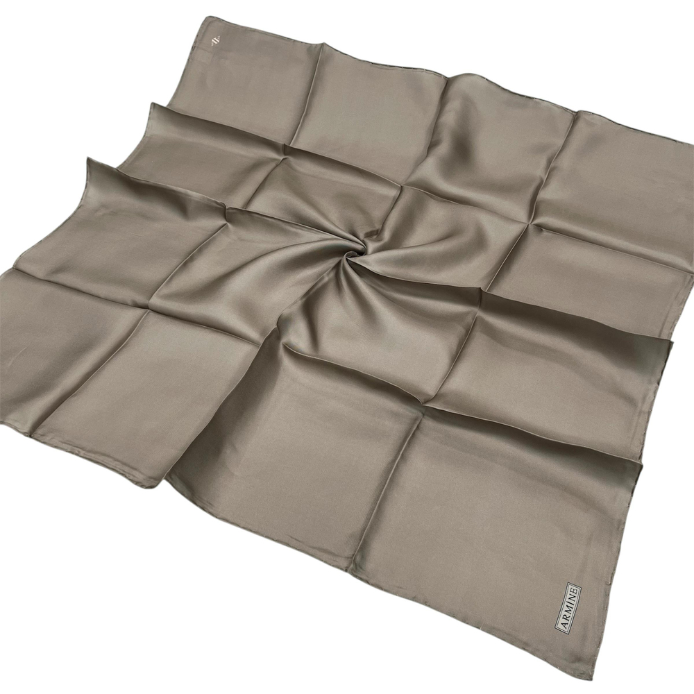 Armine Düz İpek Eşarp - 506 Vizon Twill