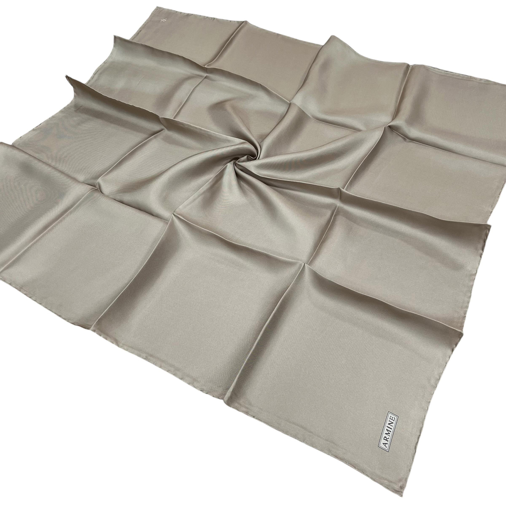 Armine Düz İpek Eşarp - 515 Bej Twill