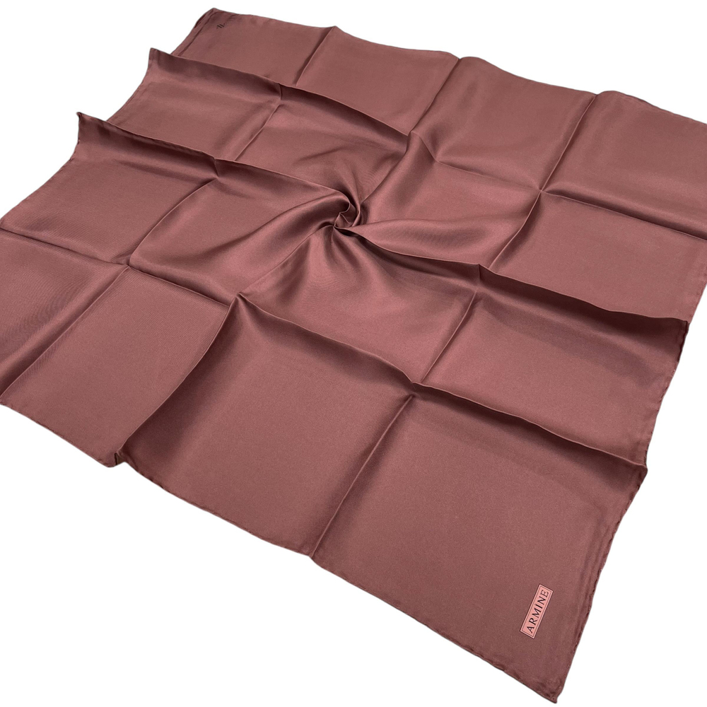 Armine Düz İpek Eşarp - 559 Kızıl Bakır Twill