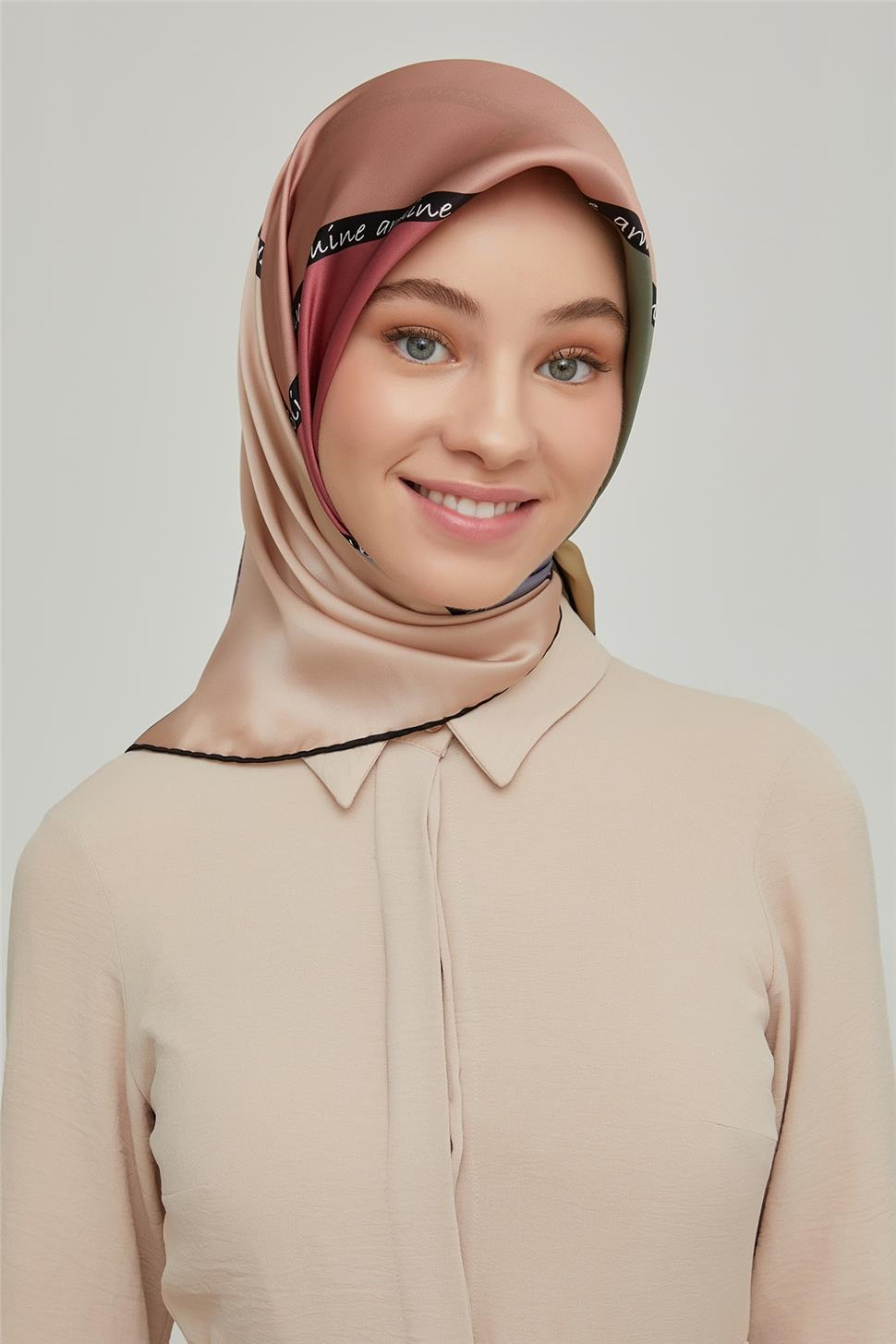 Armine İpek Eşarp 2022 Kış 8600-02 Twill