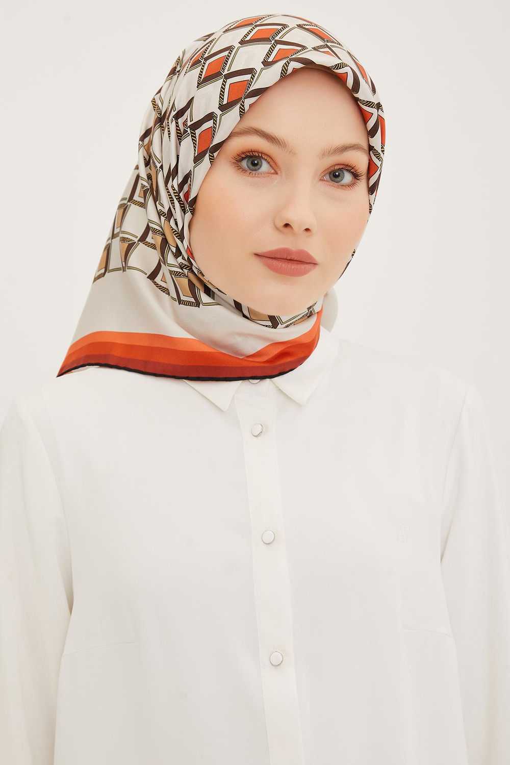 Armine İpek Eşarp 2023 Yaz 8913-39 Twill