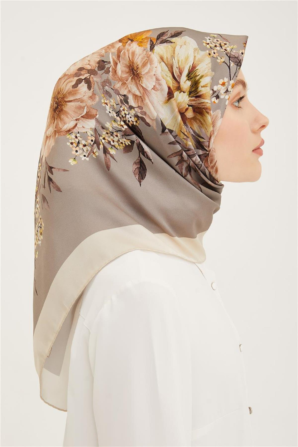 Armine İpek Eşarp 2023 Yaz 8952-37 Twill