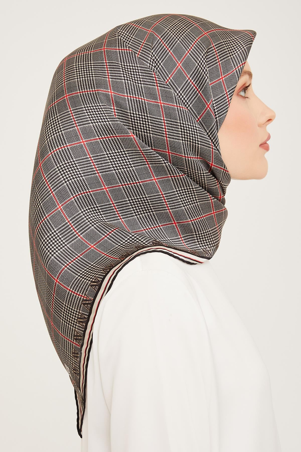 Armine İpek Eşarp 2024 Kış - 9029-09 Gri Twill