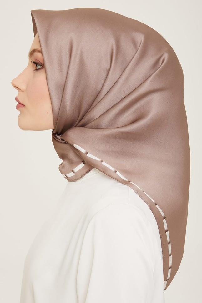 Armine İpek Eşarp 2024 Yaz - 9165-38 Koyu Taş Sura