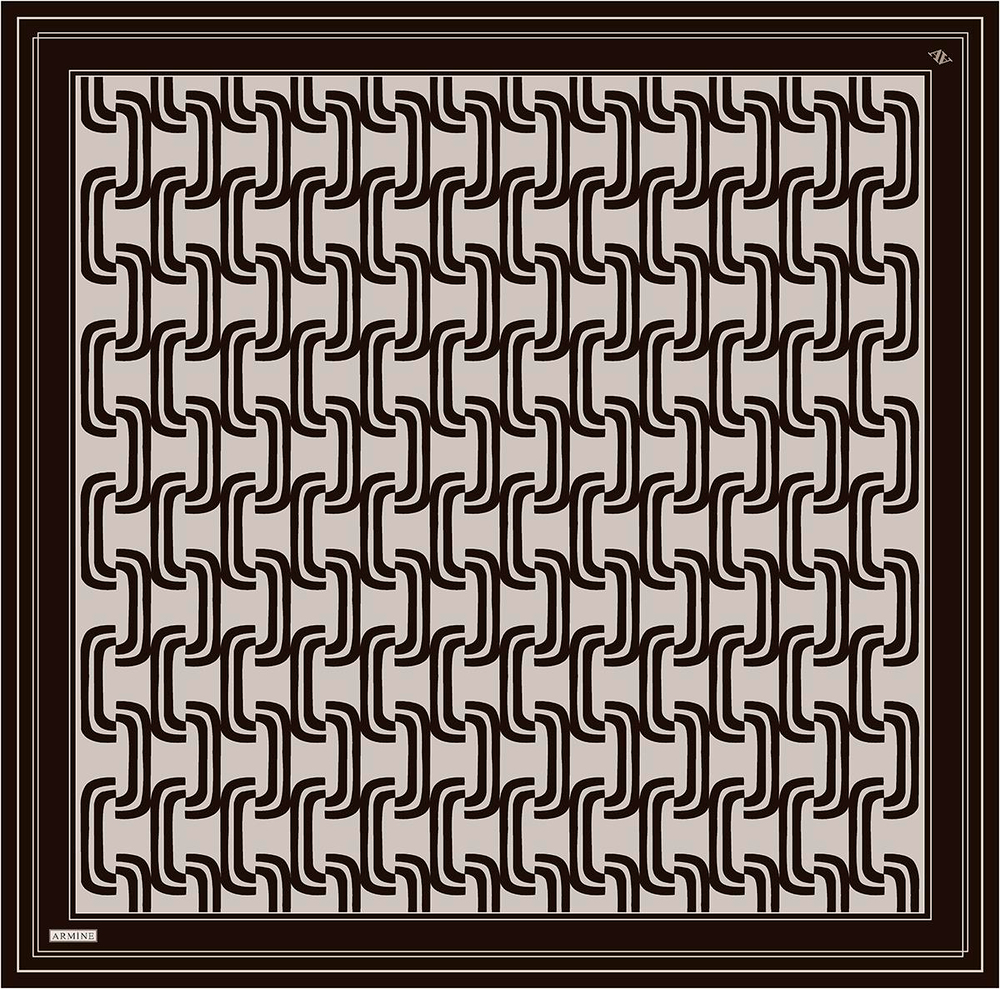 Armine İpek Eşarp 2025 Yaz - 9343-52 Acı Kahve Twill